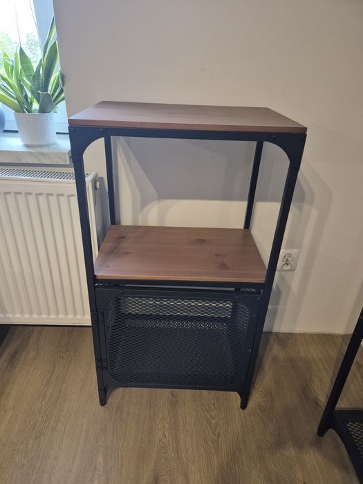 Regał IKEA FJALLBO Regał czarny 51x95 rustykalny SZAFKA