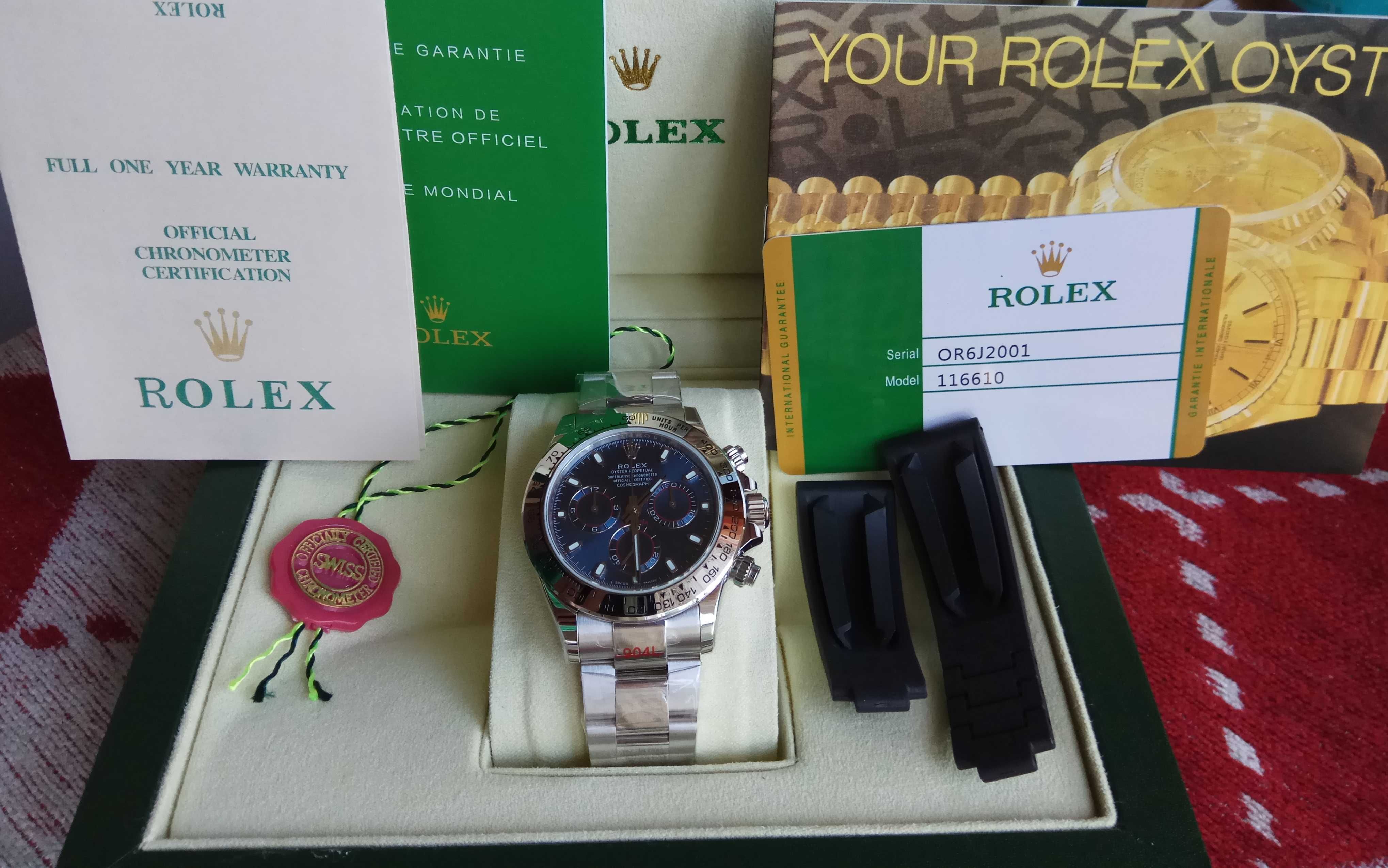 Rolex Cosmograph Daytona 40mm White Gold 116509-0071 синий циферблат