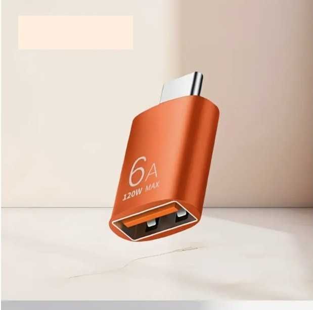 Адаптер 6A с USB OTG на  Type-C