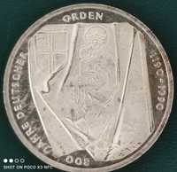 Moneta srebrna Niemcy 10 marek 1990 ładna srebro Ag