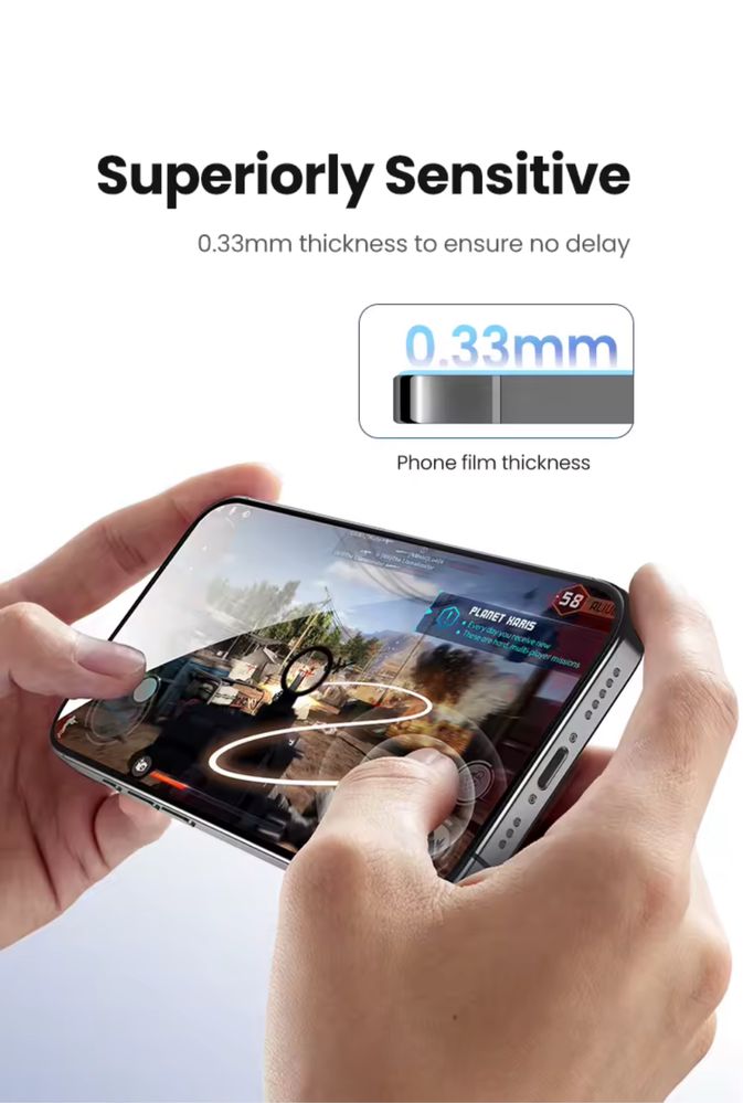 Защитное стекло Ugreen iPhone 16 Pro Max, 16 Pro, 15 Pro Max, 15 Pro