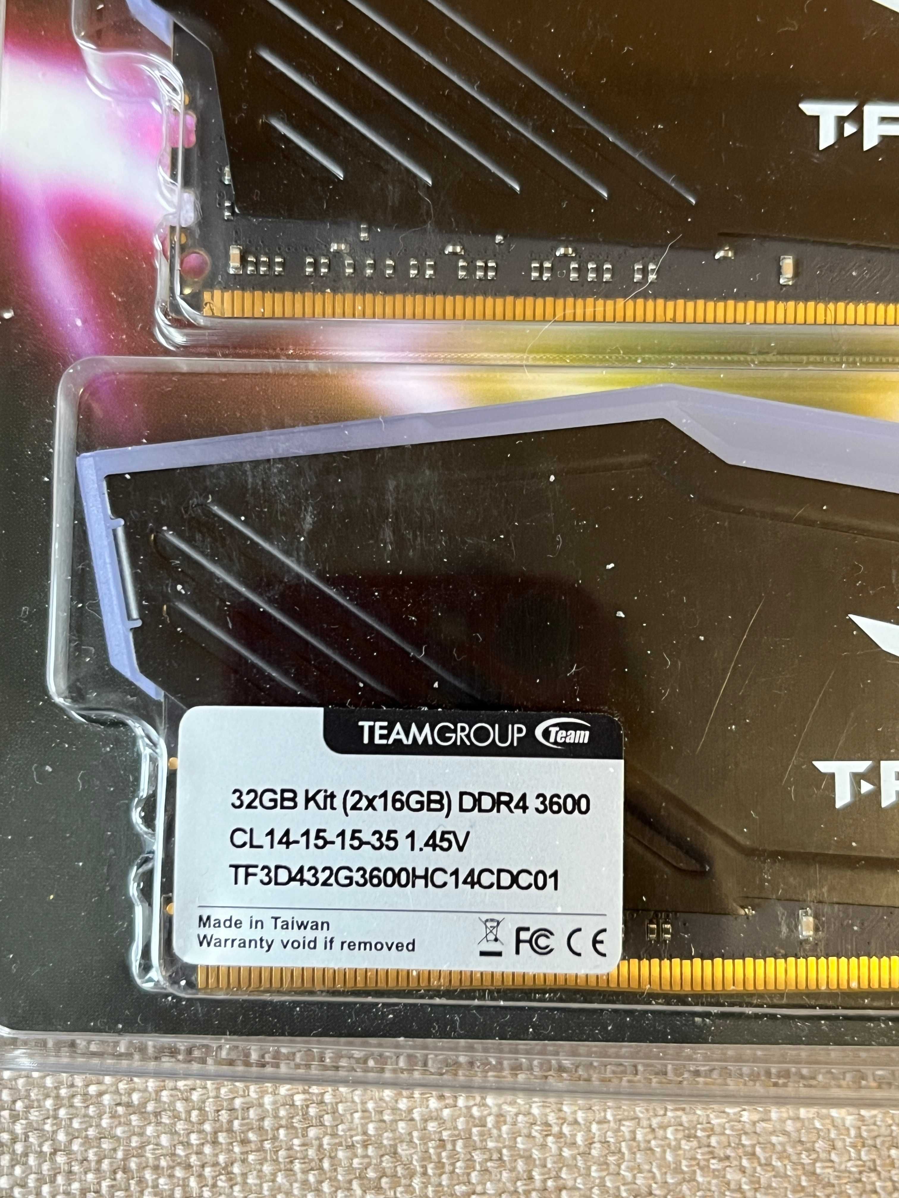 Team T-Force DDR4 3600 32GB (2 x 16GB) C14-15-15-35 Samsung B-die