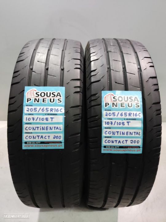 2 pneus semi novos 205-65r16c continental - oferta dos portes