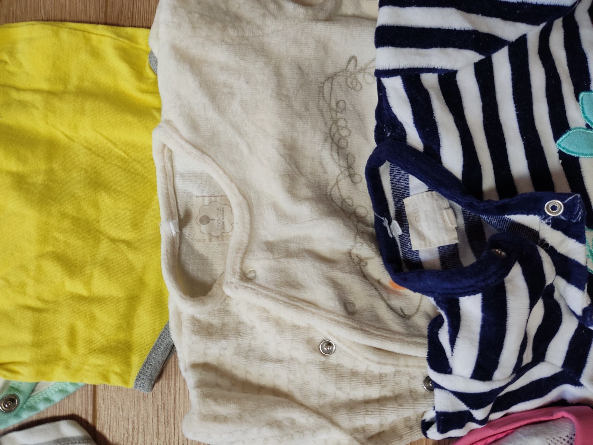 Zestaw, paka ubrań 62, body, spodnie, 25 sztuk