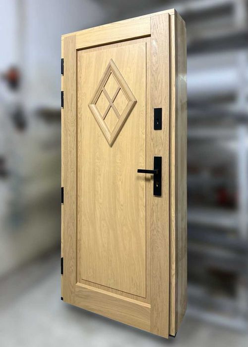 !! Drzwi Zewnętrzne Wejściowe Drewniane CZYSTE POWIETRZE + GRATIS !!