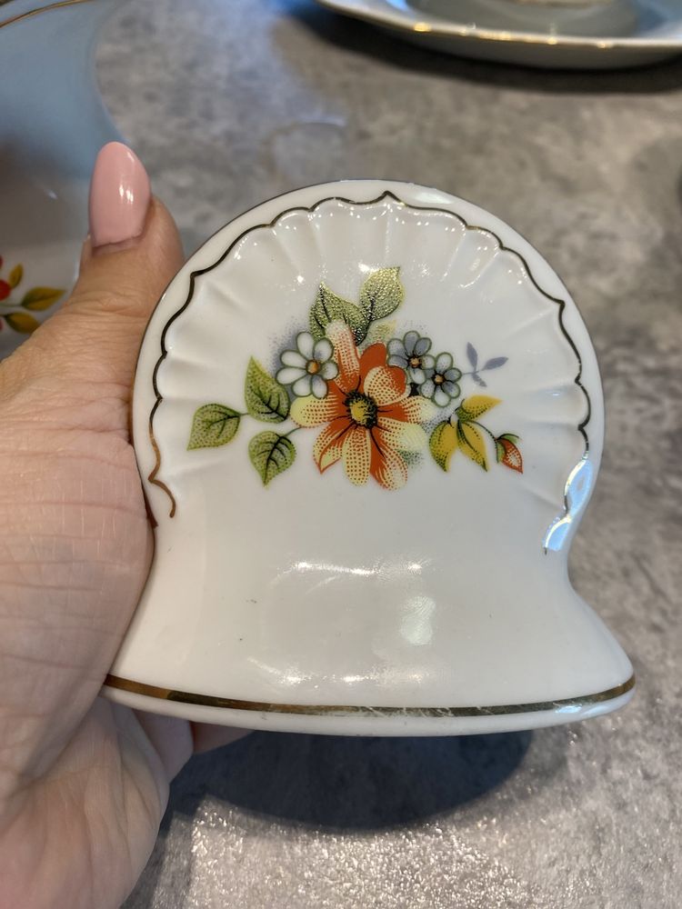 Sosierka 3 szti serwetnik porcelana Bogucice