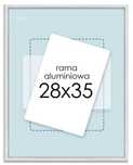 Srebrna Rama Ramka Aluminiowa 28x35 zdjęcia plakaty grafiki obrazy