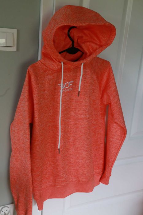 BCF SPORTS nowa bluza damska S róż z kapturem dresówka z meszkiem