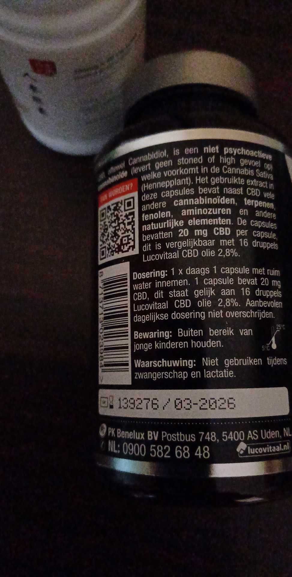 Lucovitaal Olej konopny w kapsułkach CBD 20mg 90 sztuk