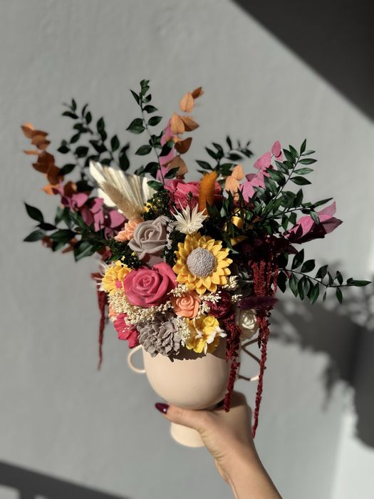 Flowerbox świec - jesienny