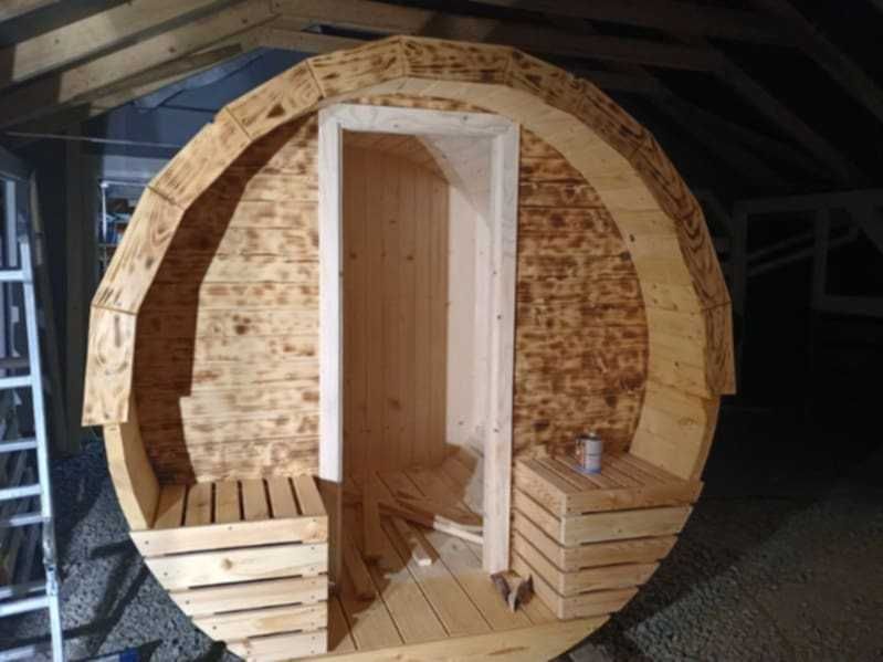 Sauna ogrodowa beczka