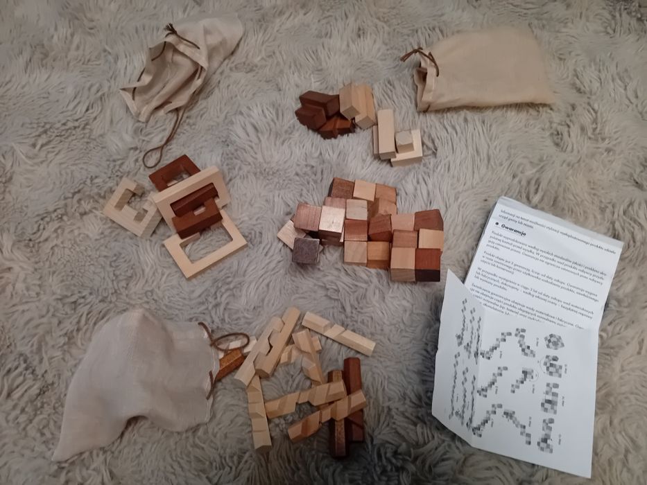 Playtive Patience Puzzles układanki łamigłowki drewniane zestaw