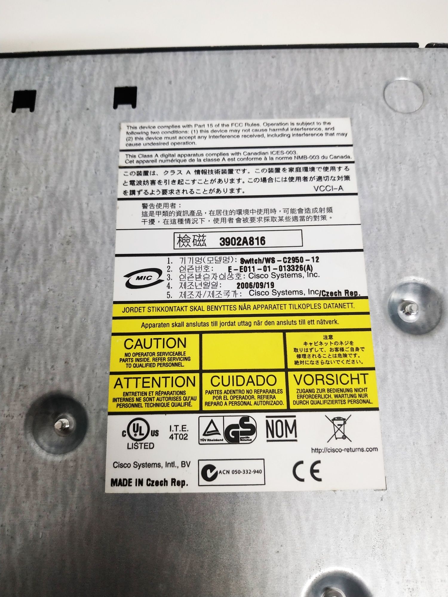 Cisco System WS-C2950
