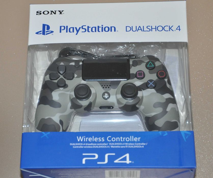 Джойстик для Sony PlayStation геймпад на PS4 контроллер серый камуфляж