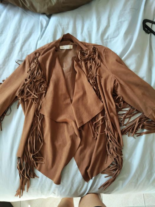 Jaqueta camisa castanho, tamanho 38