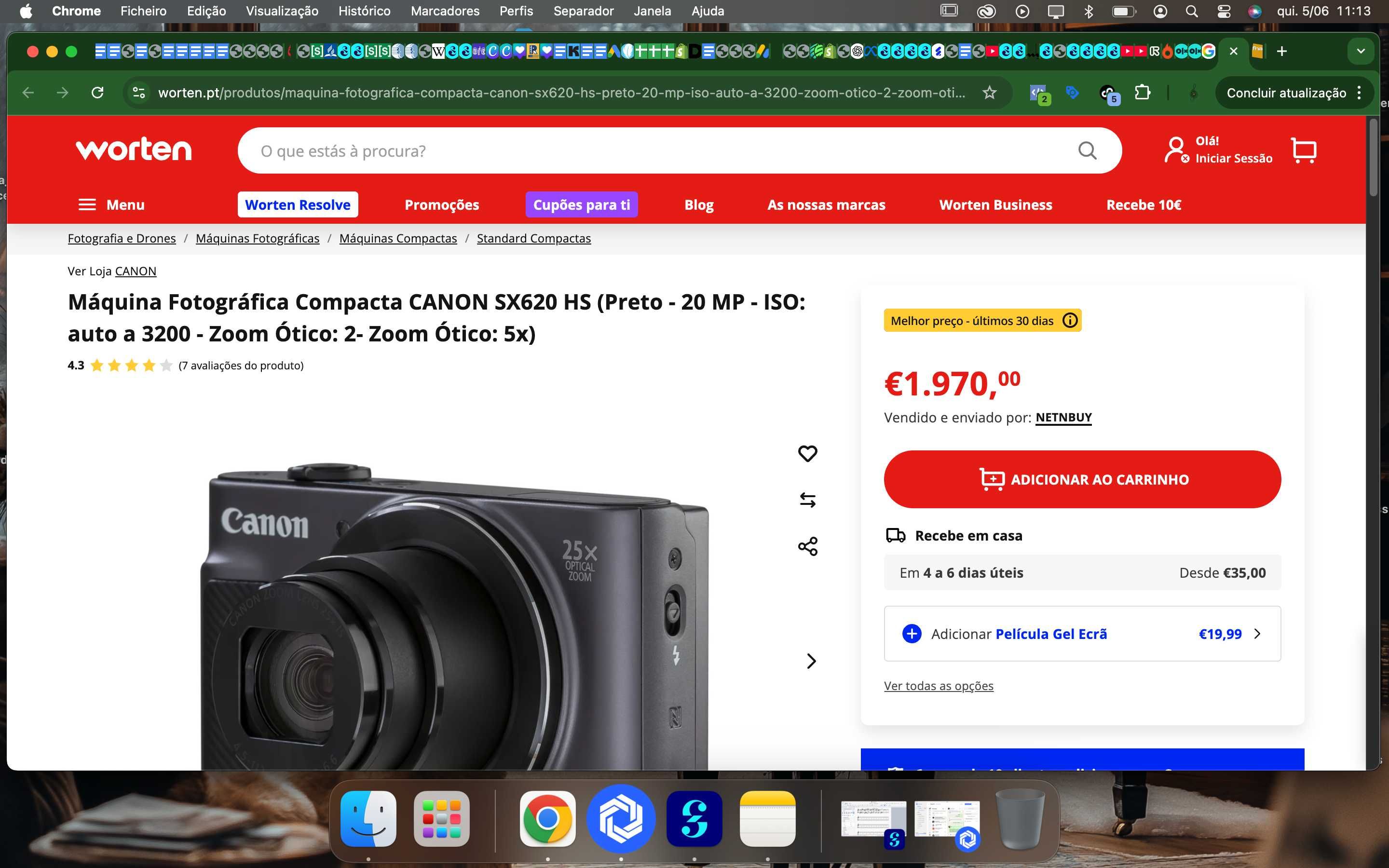 Canon PowerShot SX 620 HS (Nunca Usada)