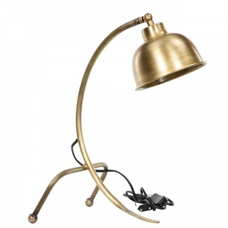 Lampa stołowa metalowa antyczny złoty wys 40cm . 1925