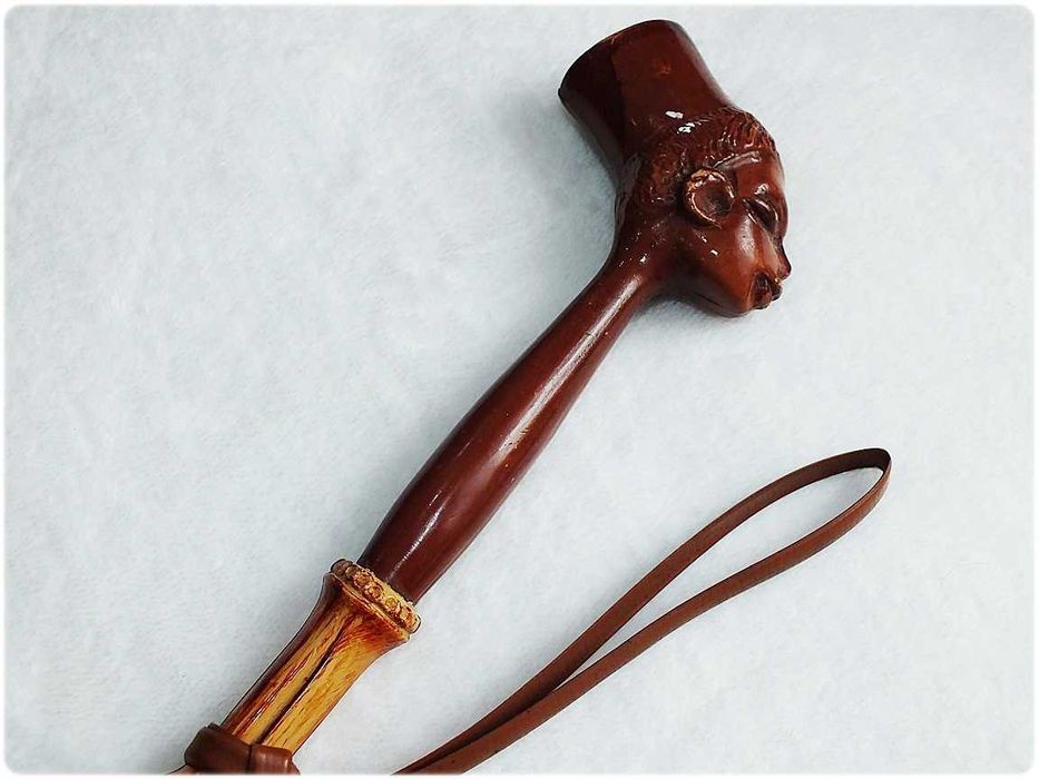 Kolekcjonerska Łyżka do butów z drzewa bambusowego '' Głowa murzynki '