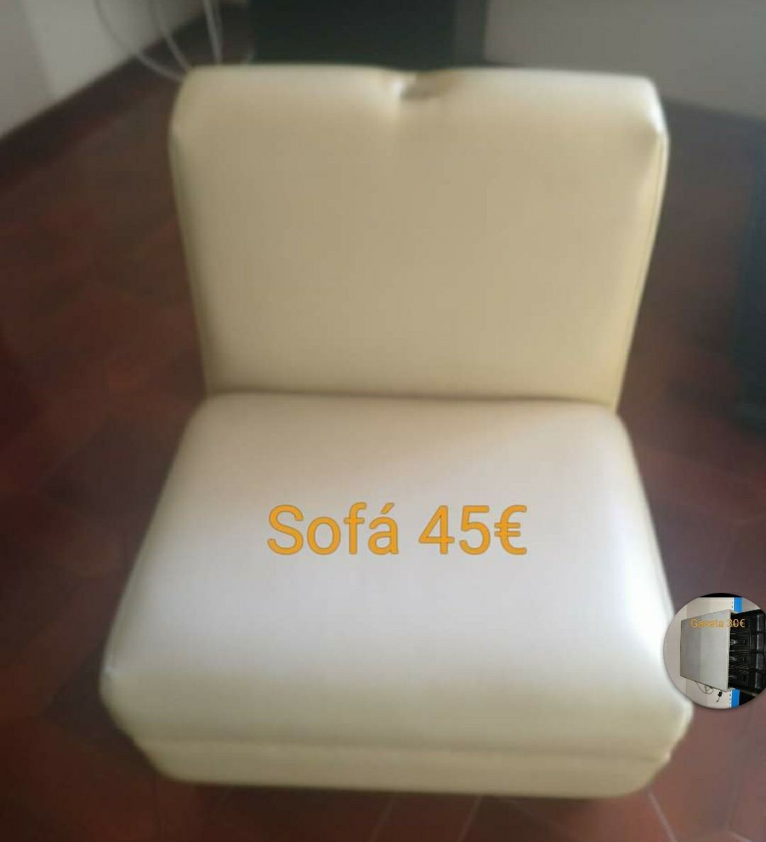 Sofá em pele igual a novo