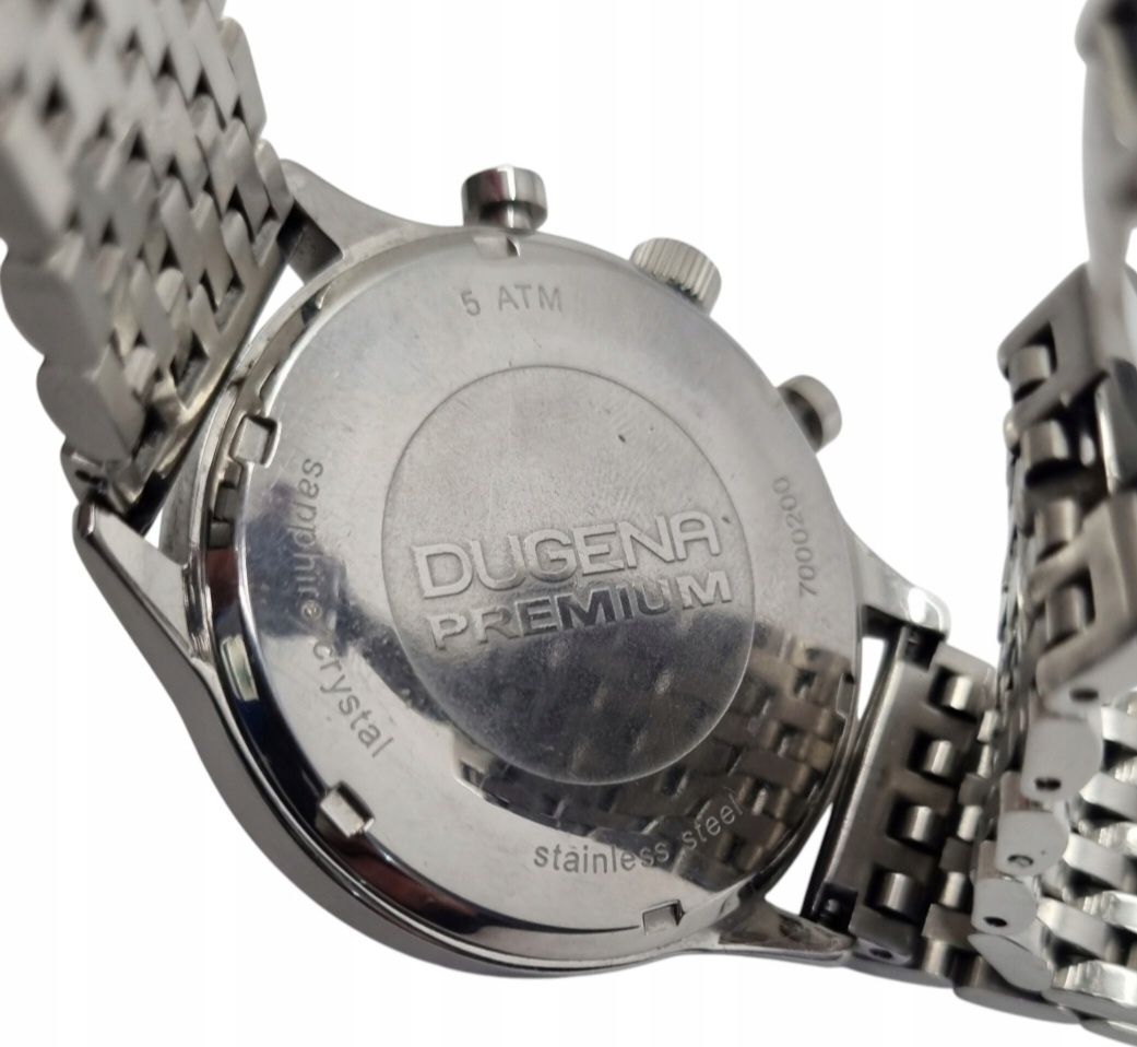 Przepiękny  zegarek chronograph DUGENA Premium nową bateria