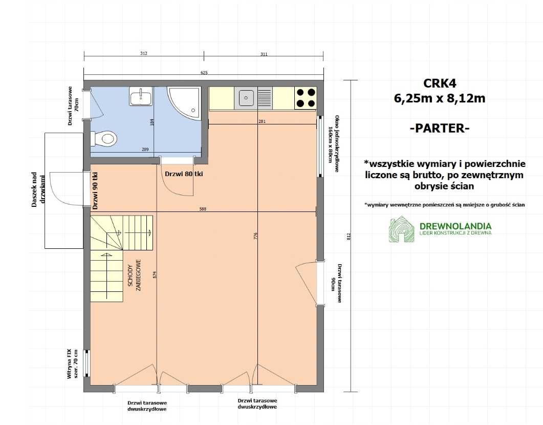 Domek Całoroczny CRK4 6x8m