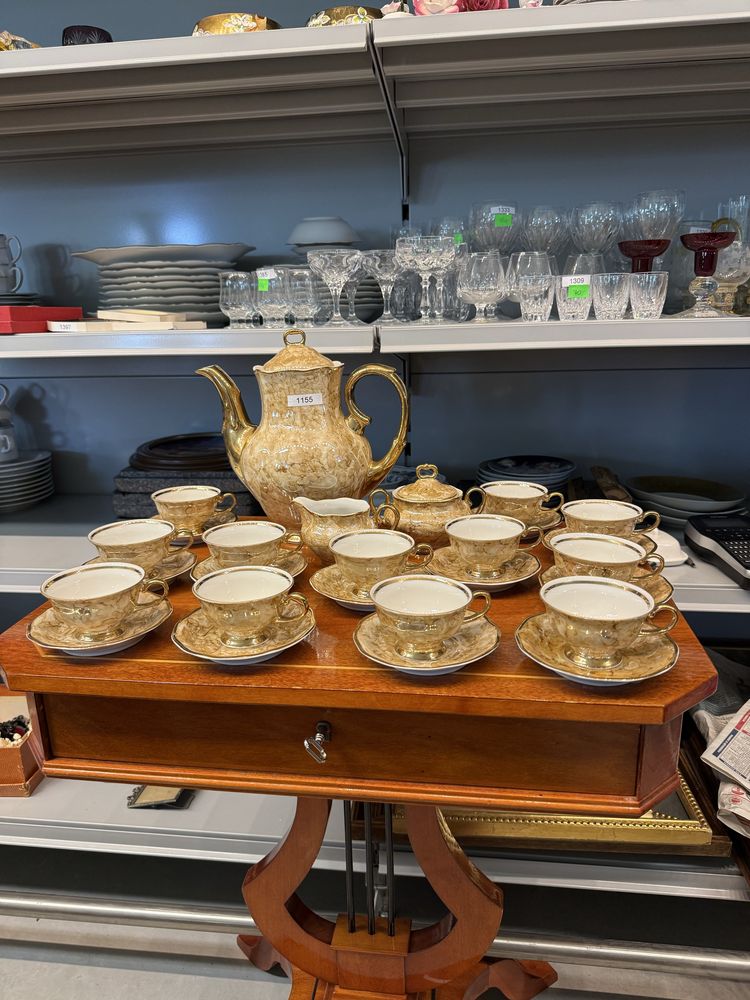 Serwis zestaw porcelanowy Karolina Marmurek 12 osób śniadanie 1155