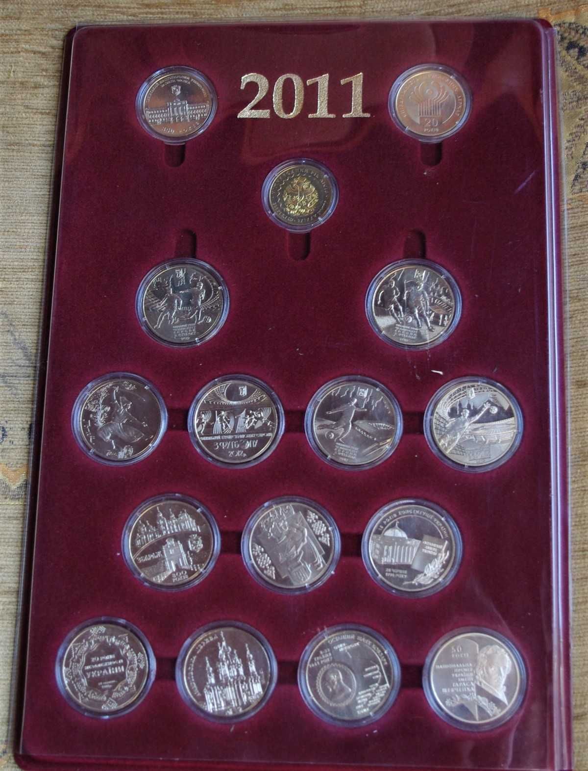 Ukraina 16 monet rocznik 2011 na palecie