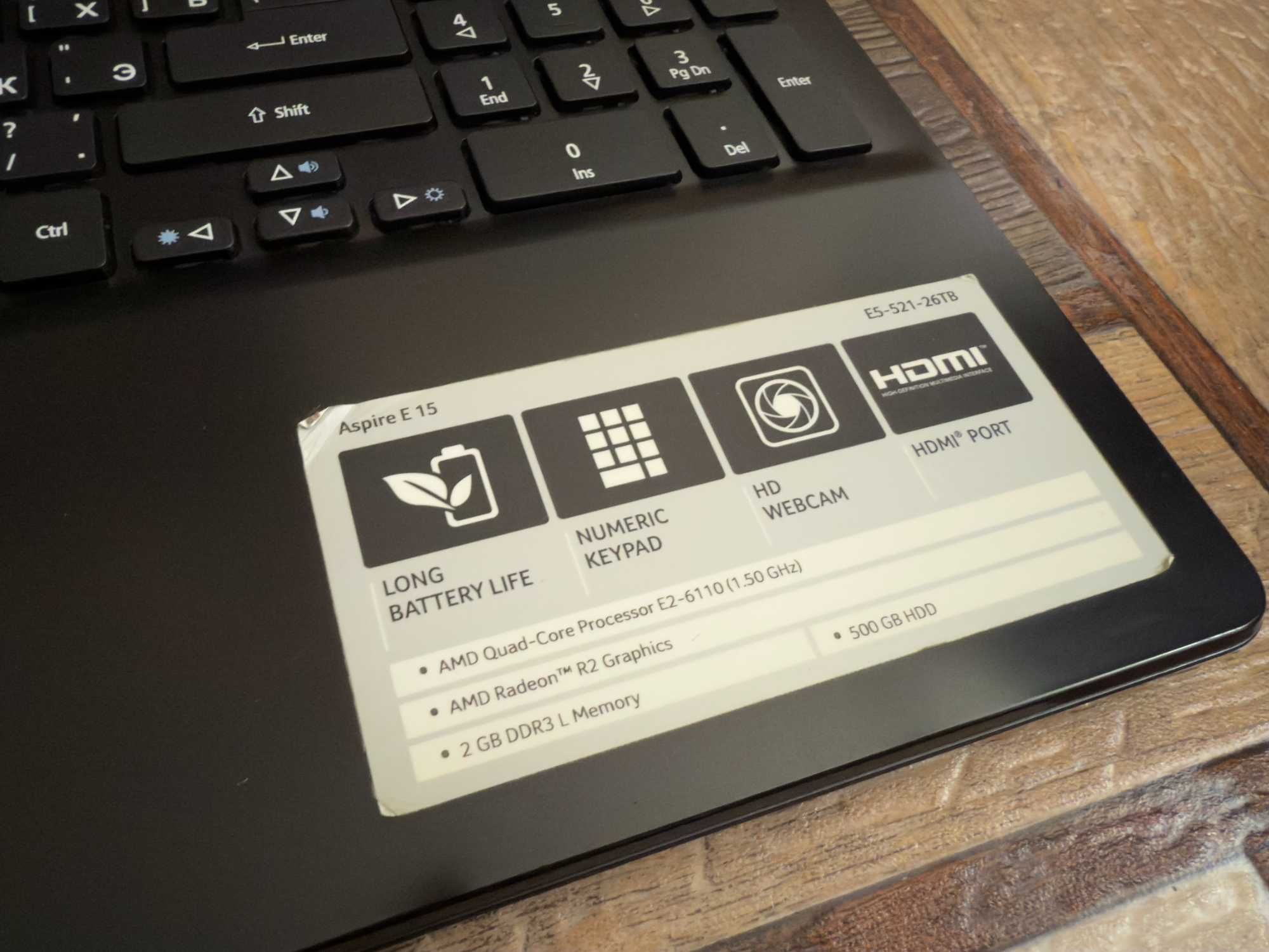 Ноутбук Acer Aspire E5-521-26TB