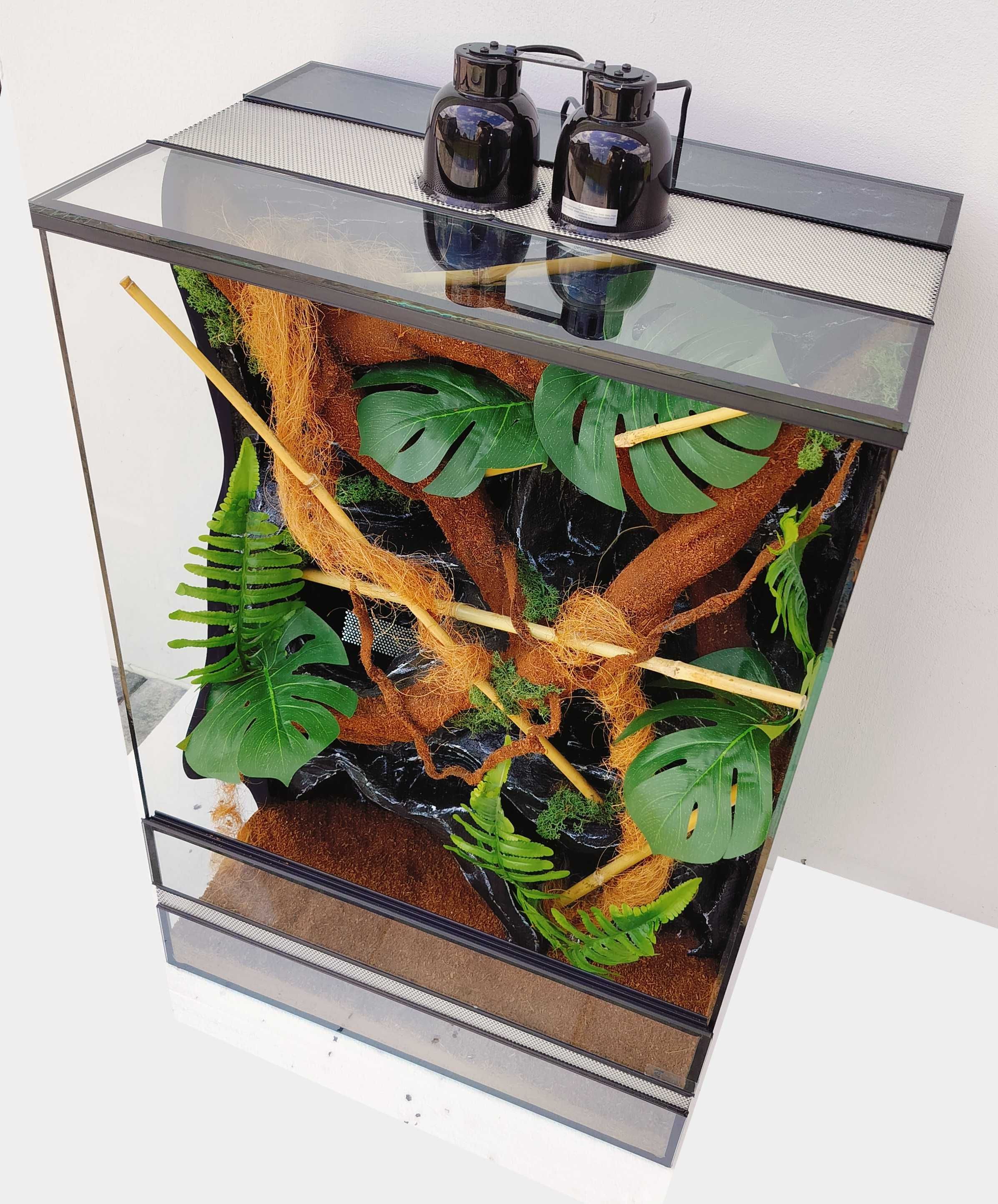 Terrarium tropikalne dla kameleona, felsumy z lampami, AquaWaves