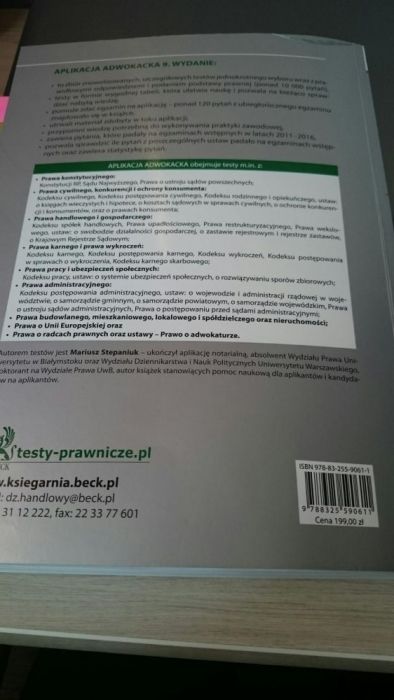 Aplikacja adwokacka, radcowska Mariusz Stepaniuk testy