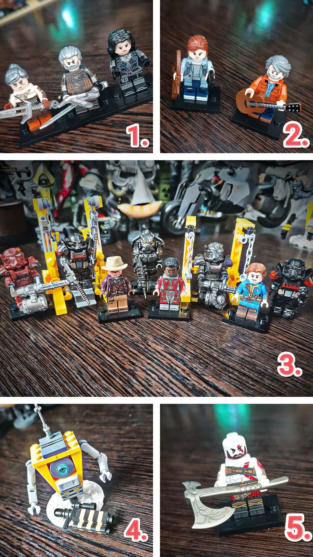 Лего фігурки The Witcher,Fallout,The Last of Us,God of War,Borderlands