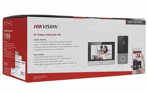 Domofon HikVision, Zestaw wideodomofonowy DS-KIS603-P(B), KIT-IP-PL603