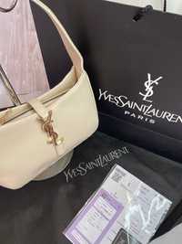 Жіноча сумка YSL Hobo beige ЮСЛ бежева