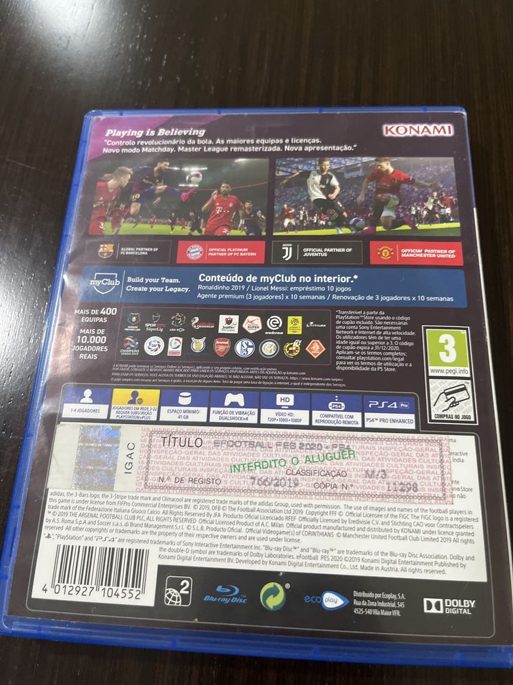 Jogo PES 2020 Football