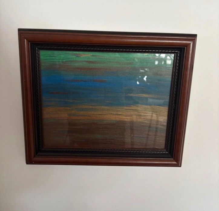 Quadro acrílica sob tela com moldura 30x40