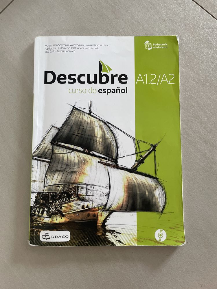 Podręcznik i zeszyt cwiczeń Descubre A1.2/A2 curso de español + płyta