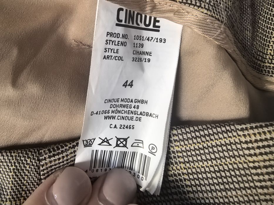 Spodnie Damskie W Kratę Cinique r. 42/44