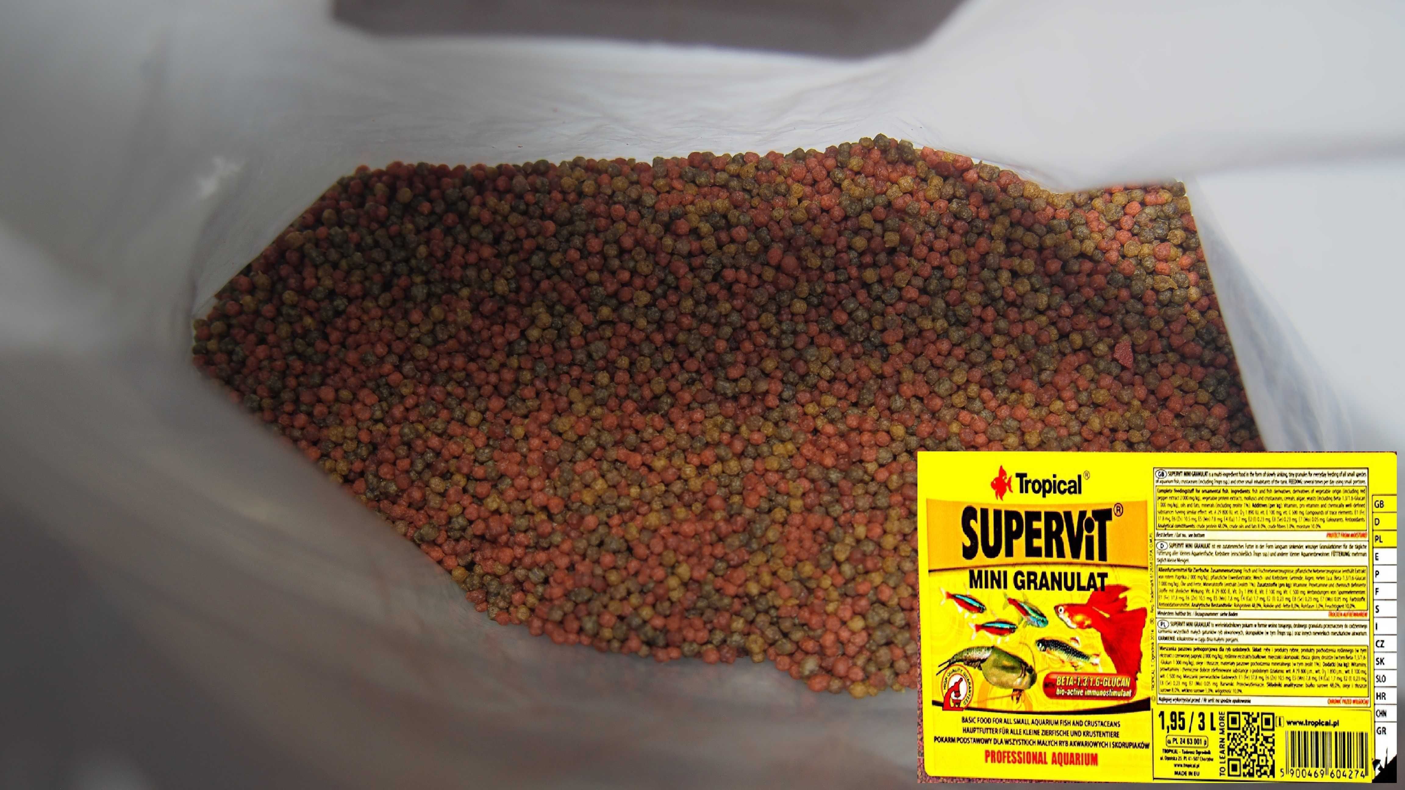 Pokarm dla ryb - Granulat : SUPERVIT - Tropical - Uzupełnienie 90g