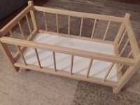 Drewniane łóżeczko dla lalek plus gratis