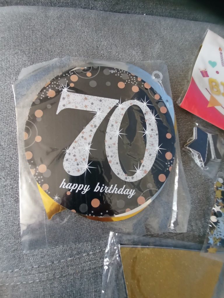 Zestaw balonów i girland na 70 urodziny