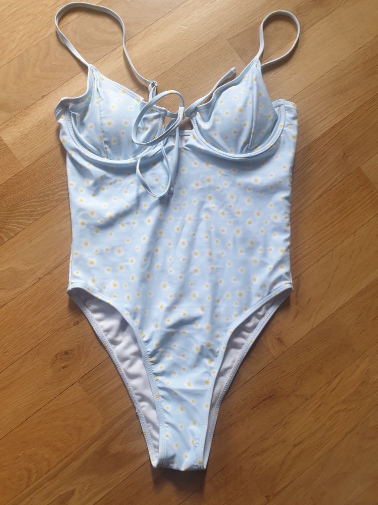 Shein rozmiar S jednoczęściowy strój kąpielowy bikini w stokrotki wiąz