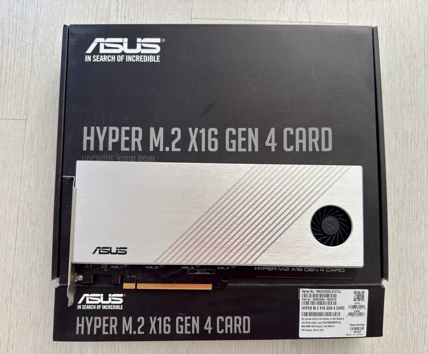 ASUS Hyper M.2 x16 Gen 4 Card - Placa de Expansão NVMe 4x M.2