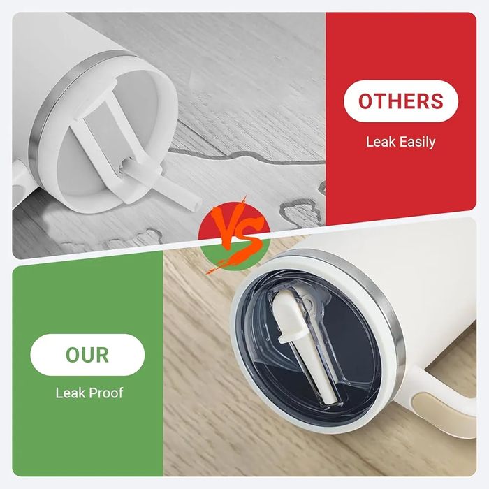 Kubek ze składaną słomką Uchwyt Podróżny Zimne Gorące napoje 1100ml