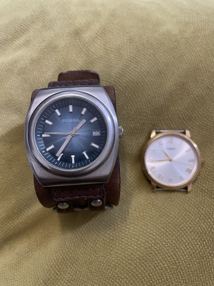 2x Relogios: Fossil e Timex Bom Estado