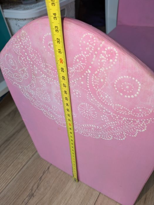 Дерев'яне ліжко для ляльки +білизна