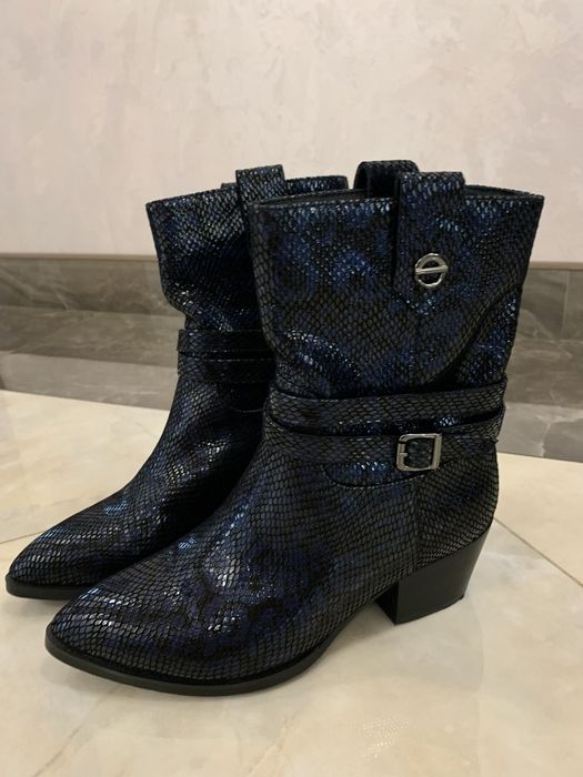 Нові жіночі шкіряні казаки, ковбойки, ковбойські чоботи sharman