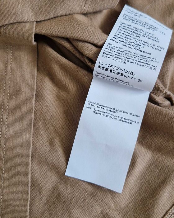Podkoszulek t-shirt beige coffe casual HUGO BOSS 40 L