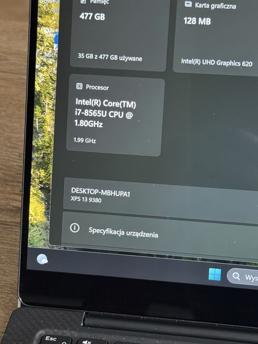 promka:)Ultrabook Dell i7-8565U 16GB RAM 512GB SSD m.2 XPS 13 9380