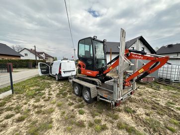 Wynajem Minikoparka Kubota KX018-4  Wywrotką , zagęszczarka , dłużyca