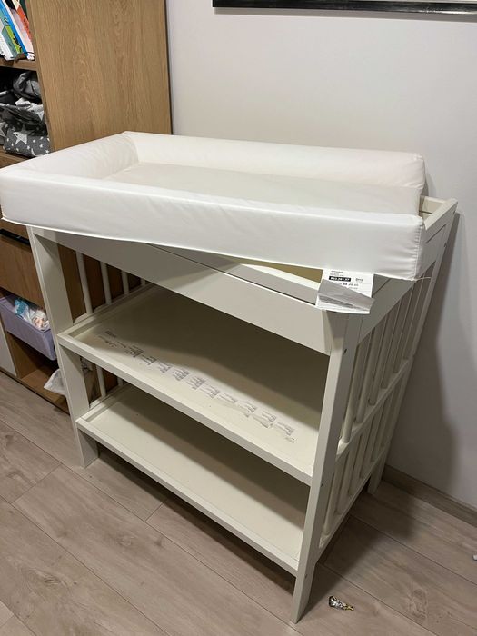 GULLIVER Stół do przewijania, biały IKEA + mata